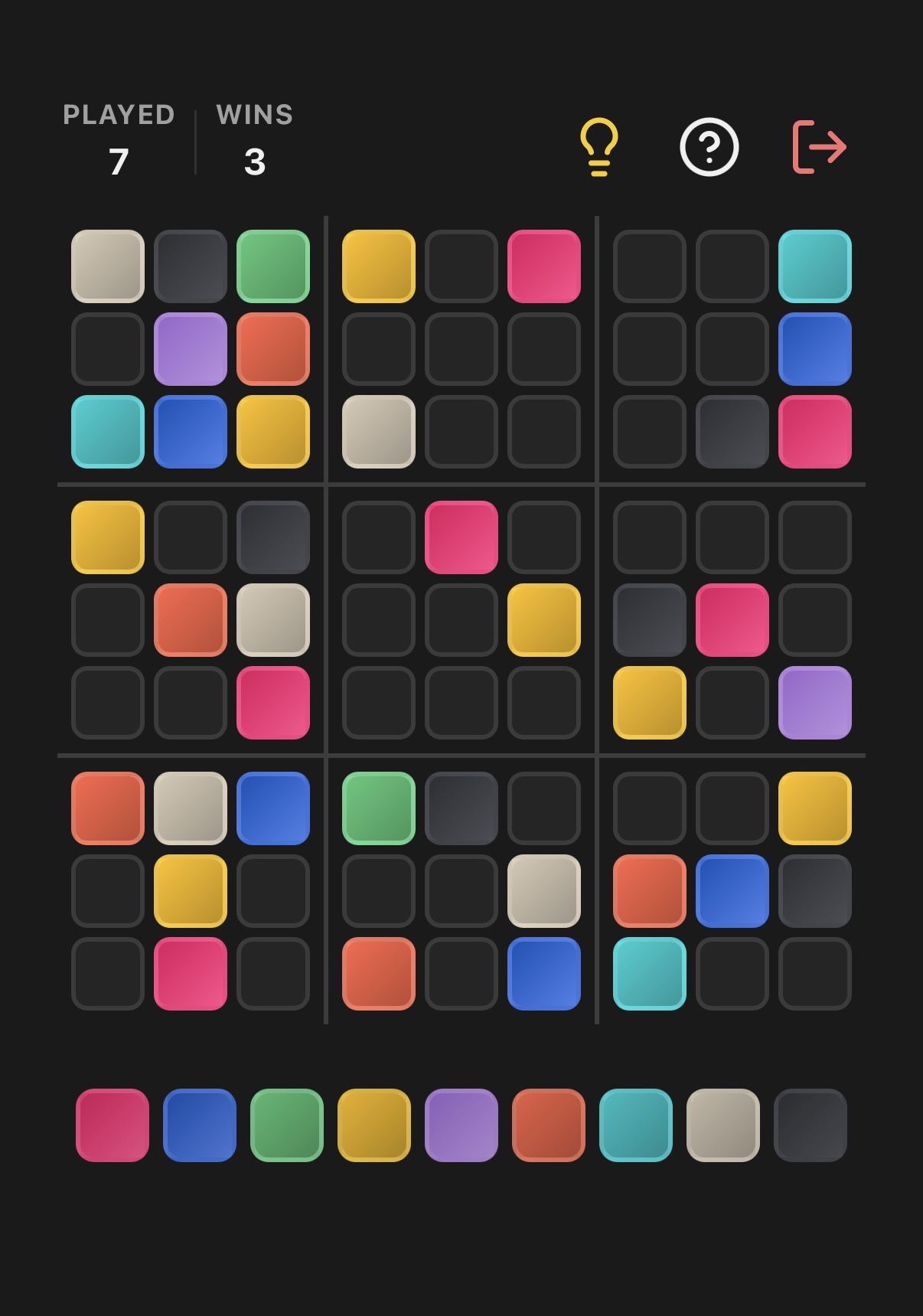 Pixeloku game board