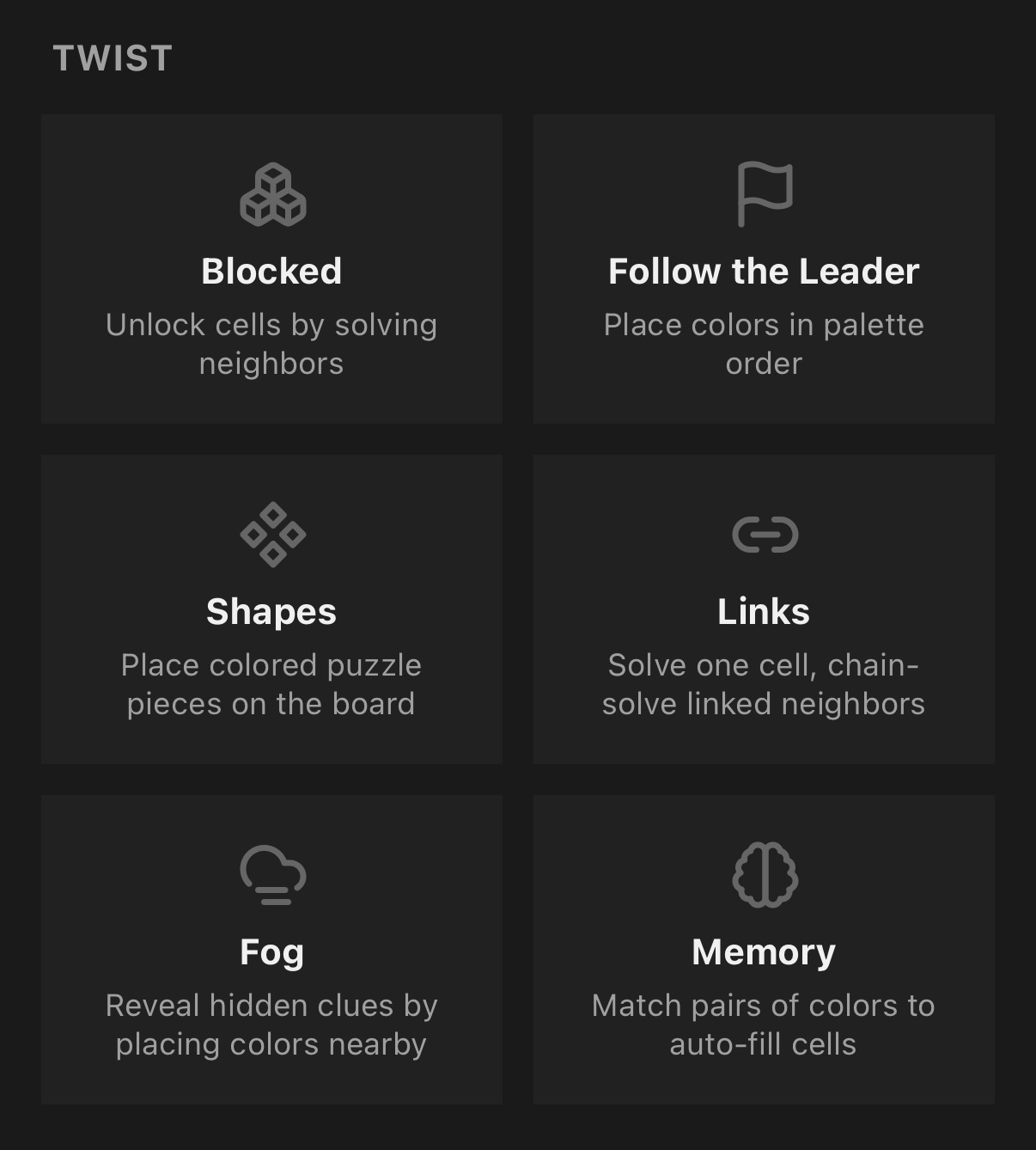 Game modes